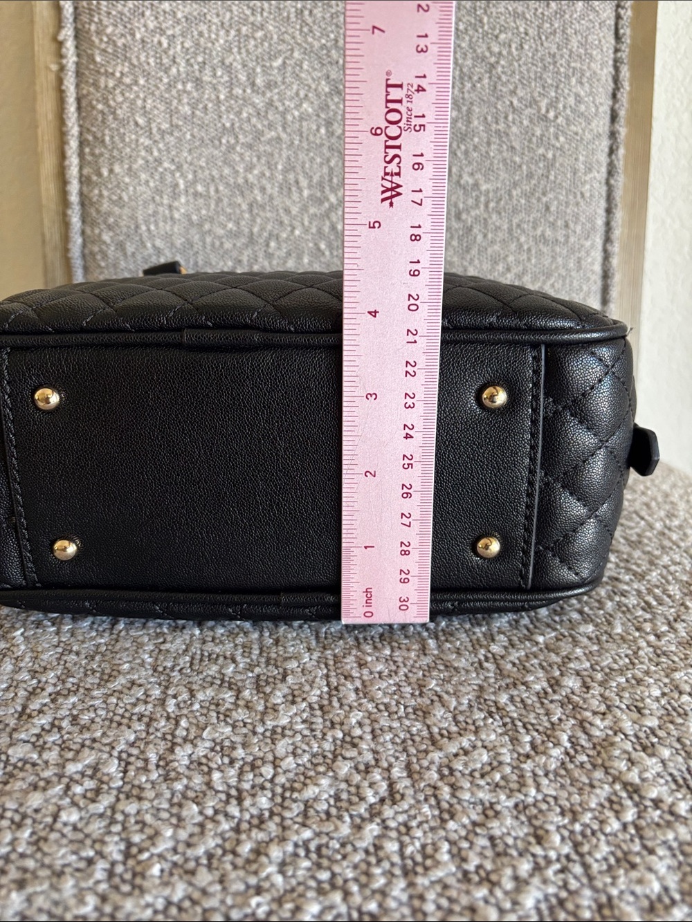 Guess Atabey Quilted Box Satchel Bag w/ Detachable Adjustable Strap New - Picture 16 of 16
